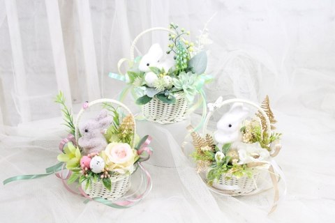 Stroik Wielkanocny na stół Świąteczna dekoracja wielkanocna domu