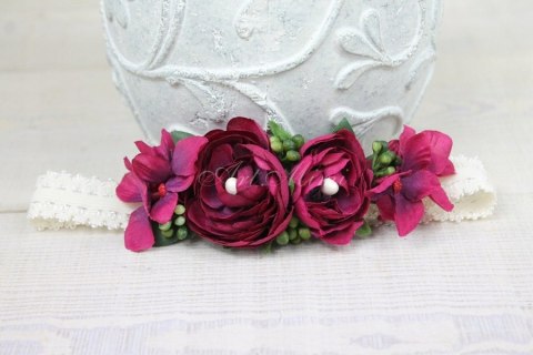 Opaska koronka jaskier PURPURA dla dziecka sesja Opaska koronka jaskier PURPURA dla dziecka sesja