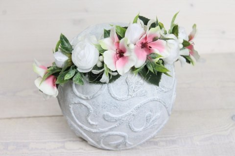 Wianek ślubny ORCHIDEA kamelia RÓŻOWY modny dodate Wianek ślubny ORCHIDEA kamelia RÓŻOWY modny dodate