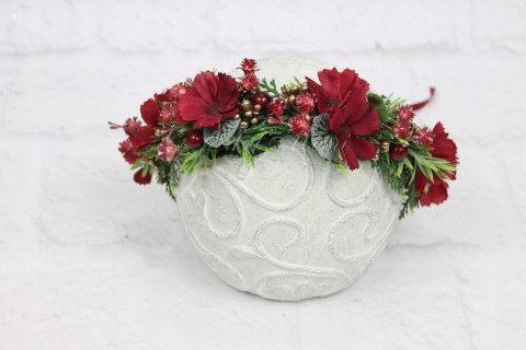 Wianek świąteczny do włosów opaska sesja świąteczna