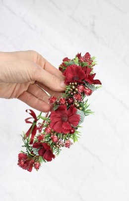 Wianek świąteczny do włosów opaska sesja świąteczna