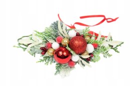 Wianek do włosów świąteczny bombki CZERWONY sesja