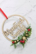 Wianek stroik świąteczny obręcz dekoracja do domu
