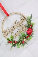 Wianek stroik świąteczny obręcz dekoracja do domu