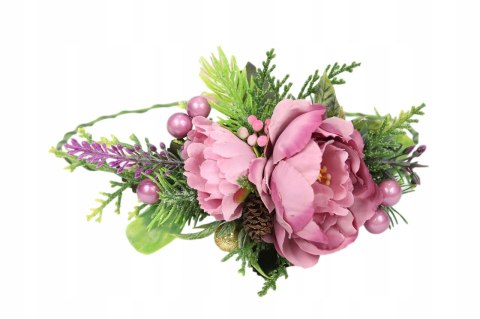 Wianek świąteczny peonia do włosów BRUDNY RÓŻ foto Wianek świąteczny peonia do włosów BRUDNY RÓŻ foto