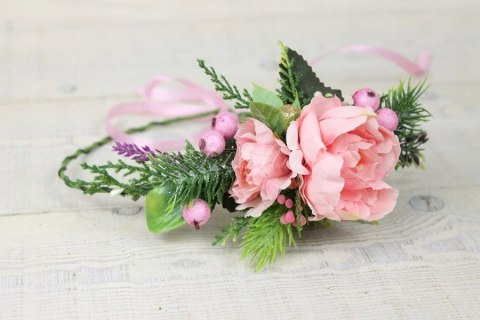 Wianek świąteczny peonia do włosów RÓŻOWA sesja Wianek świąteczny peonia do włosów RÓŻOWA sesja